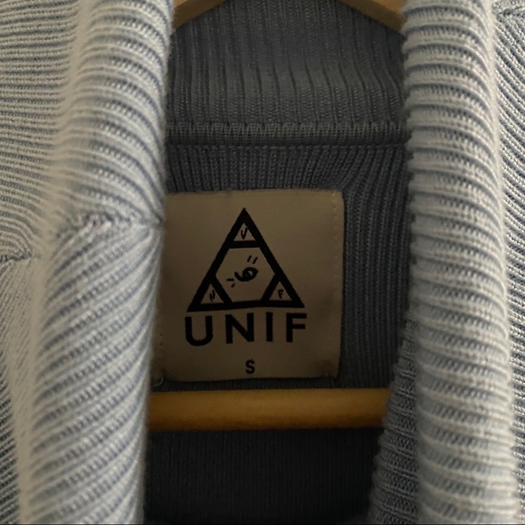 UNIF baby blue Embroidered turtleneck - Picture 3 of 4
